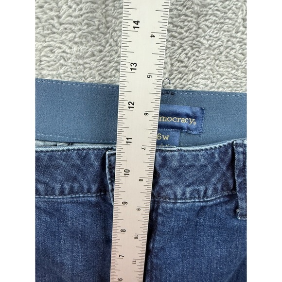 Democracy "Ab"solution Wide Leg Cropped Jeans Women 16W Blue Denim - Picture 8 of 8